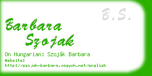 barbara szojak business card