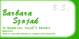 barbara szojak business card